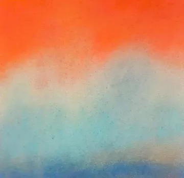 Color gradient abstract with orange and blue.