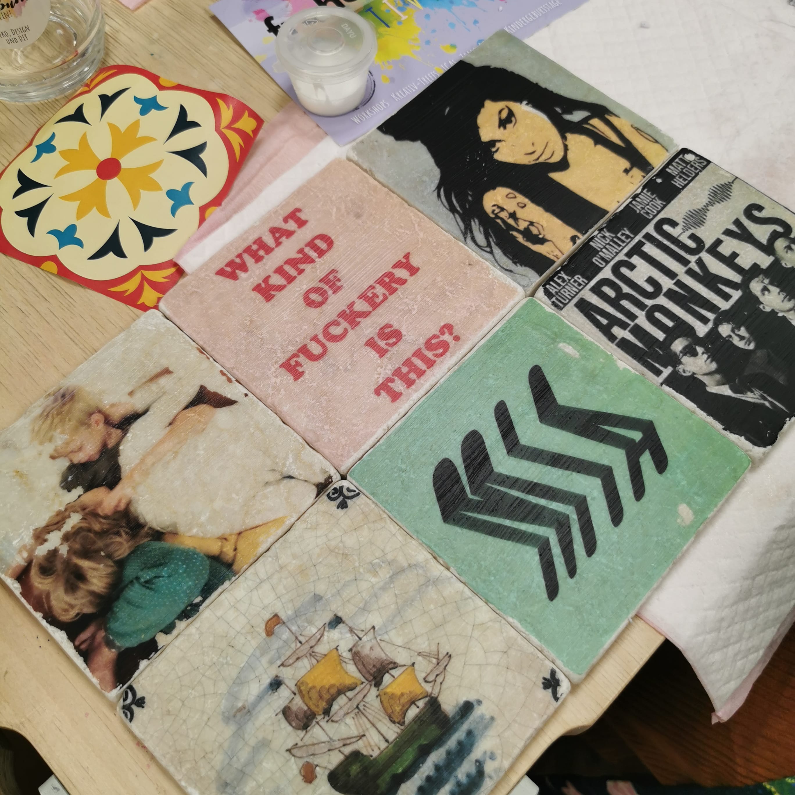 Azulejos Workshop in Essen: Bunte Kacheln mit Fototransfer