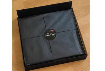 Black package with 'ART x PAINTING' sticker.