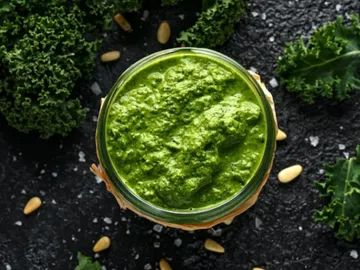 Carrot leaf pesto