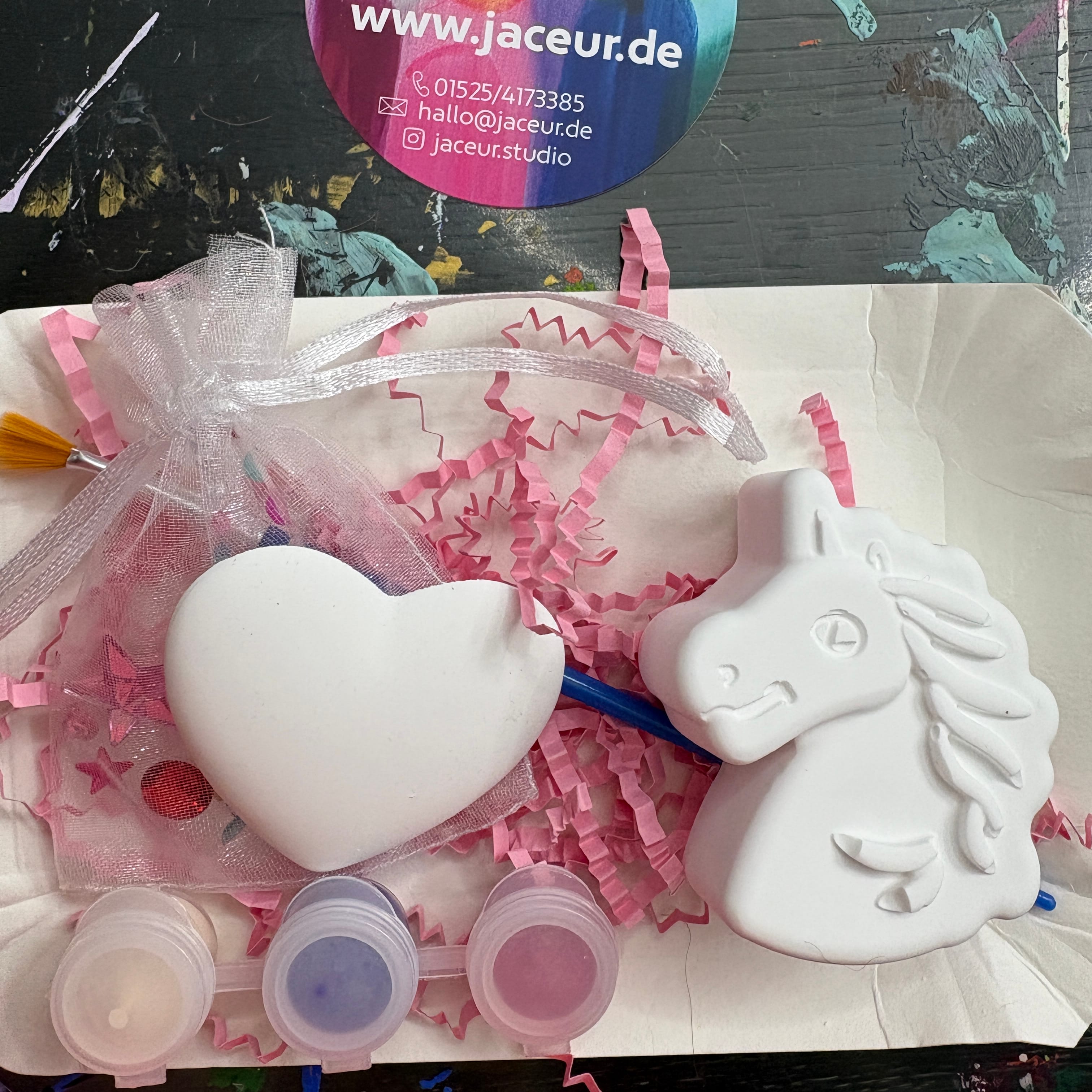 DIY-Einhorn oder Dino Kindergeburtstagsset für 6 Kinder