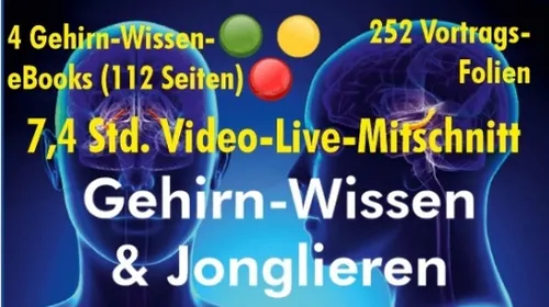 Illustration of two human heads with brain activity.