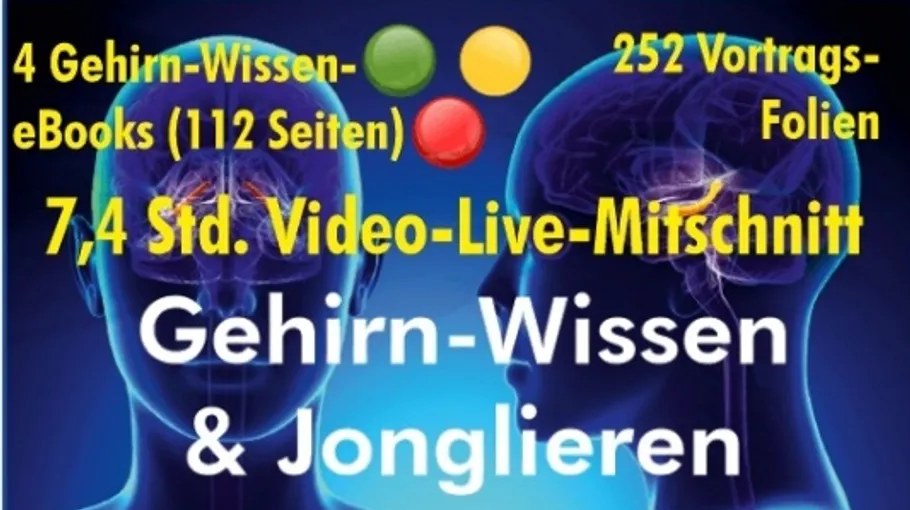Illustration von zwei menschlichen Köpfen mit Gehirnaktivität.
