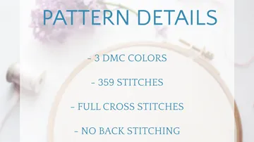 Embroidery pattern details on hoop background.
