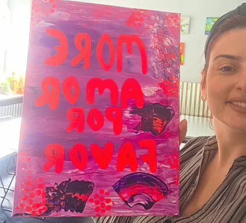 Acryl-Malkurs in Dortmund: Abstraktes Statement-Bild