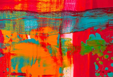 Abstract painting with vibrant colors and textures.