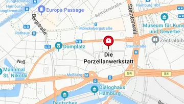 Karte mit Standort von Die Porzellanwerkstatt.