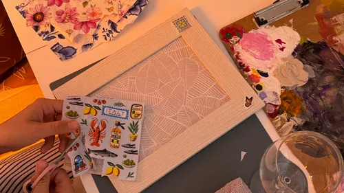 Bilderrahmen mit Decoupage gestalten in Frasdorf