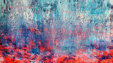 Colorful abstract painting with vibrant brushstrokes.