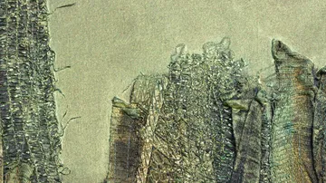 Textured green pattern resembling a close-up of fabric.