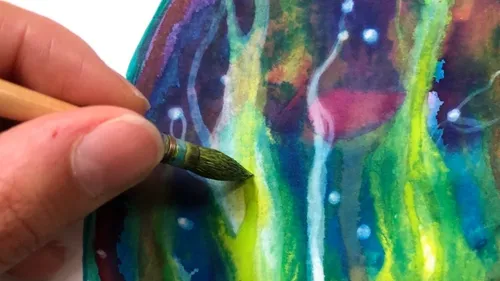 Abstrakt mit Aquarell malen in Berlin-Neukölln