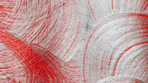 Rote und weiße abstrakte Farbswirbel.