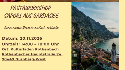 Workshop-Informationen mit Stadt- und Seeblick.
