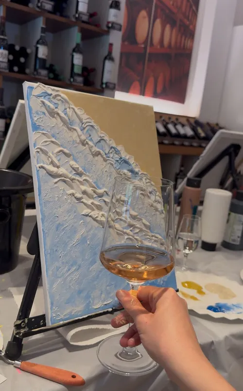 Textured Art Workshop mit Weinprobe in Hamburg