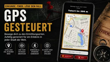 Smartphone zeigt GPS-Navigationskarte.