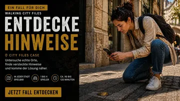 Frau hockt, sucht Kopfsteinpflaster in Stadtstraße.