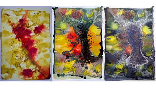 Experimentelle Cyanotypie München: Malen mit Licht & Zufall