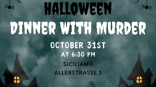 Gruselige Halloween-Veranstaltungseinladung mit Text.