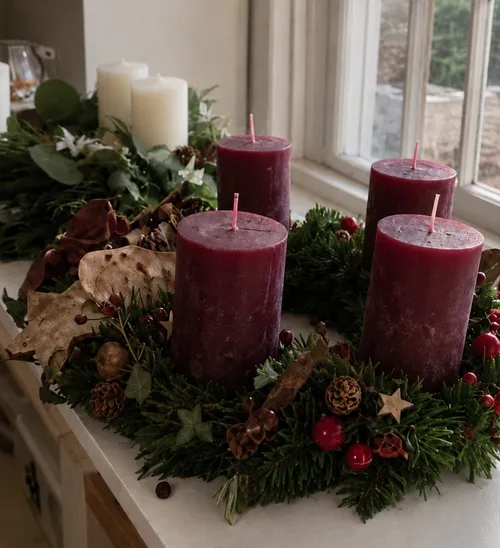 Design a creative Advent wreath in Dresden