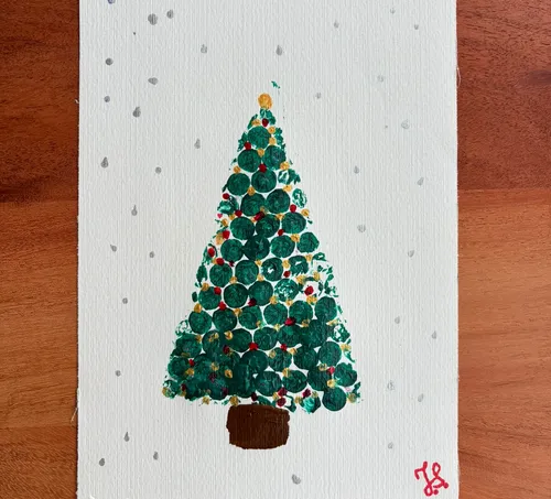 Weihnachtliche Mini-Leinwände malen