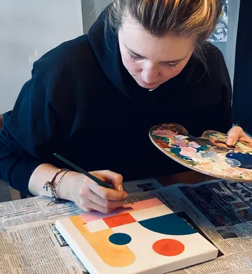 Participant at the acrylic course near Cologne