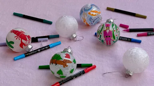 Weihnachtskugeln selbst bemalen in München