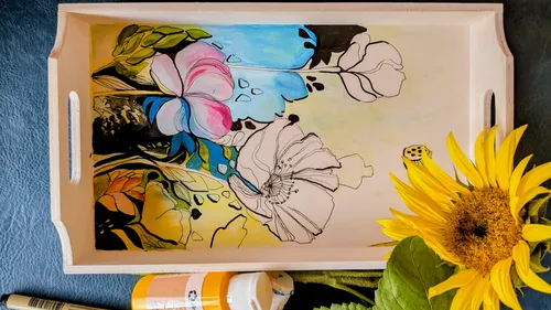 Drink & Paint auf dem Tablett in Innsbruck