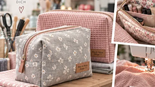 Sewing 2 cosmetic bags for beginners in Wiesbaden