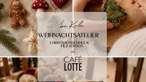 Felt Christmas ornaments in cozy, festive setting.