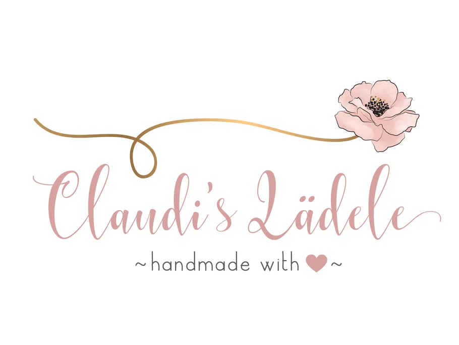 Decorated font with a floral element and heart symbol.