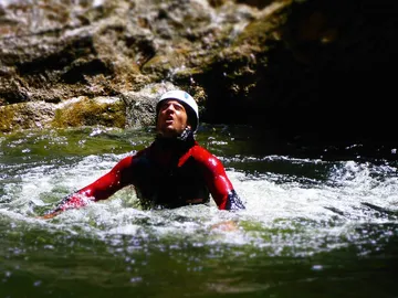 Canyoning Bayern Auftauchen