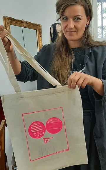 Eiegenes Design auf Stoffbeutel
