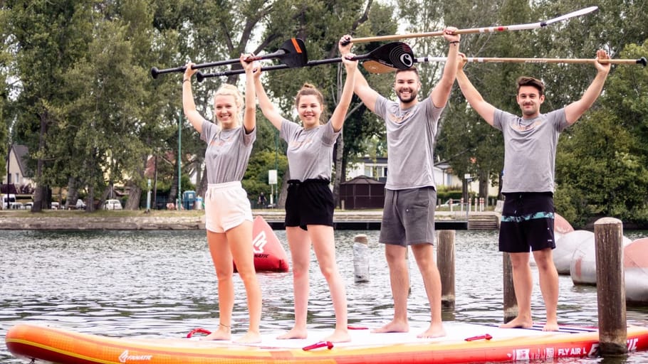Stand Up Paddling Kurs für Anfänger in Wien konfetti