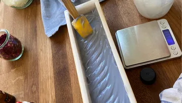Pour organic soap