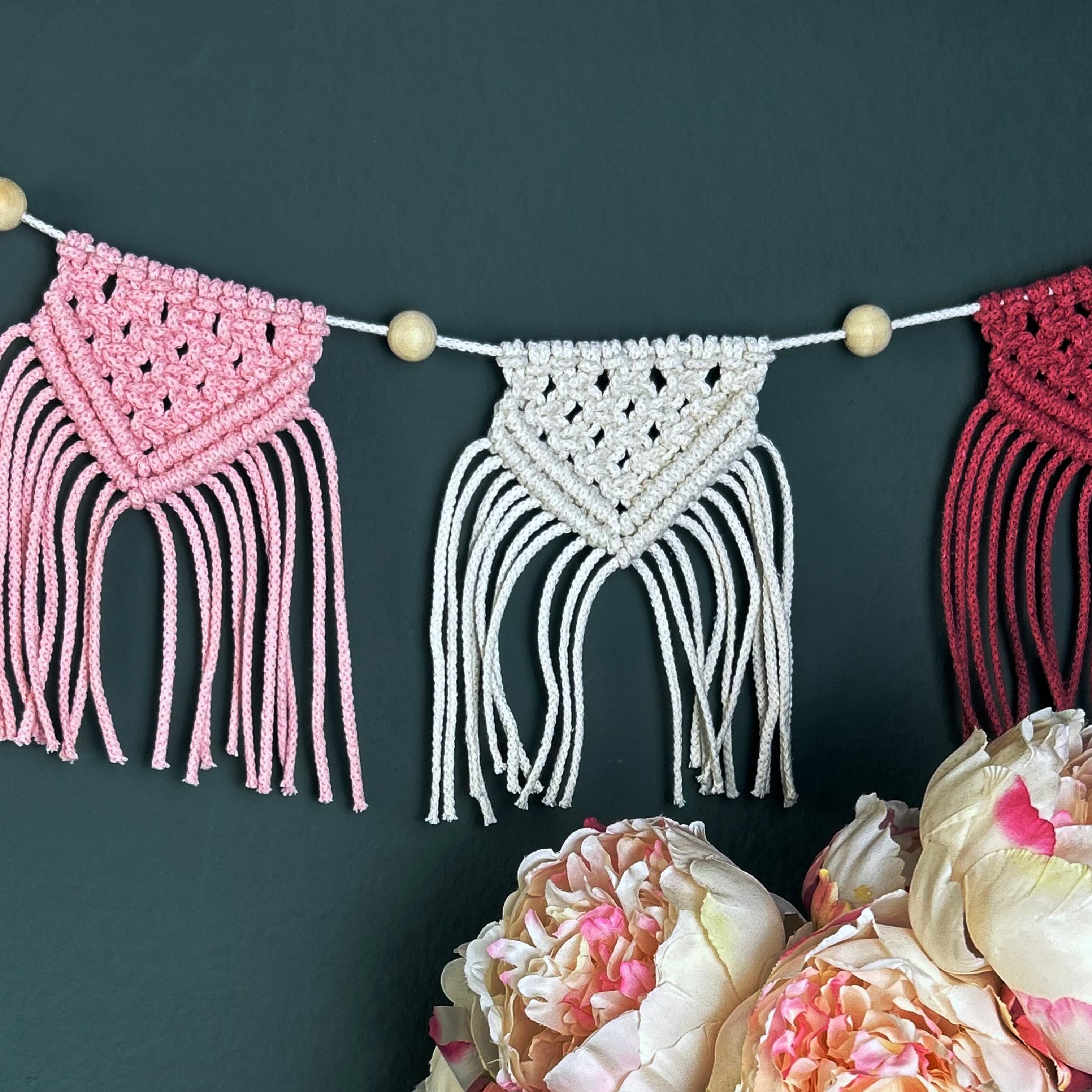 Makramee Wimpelkette JGA Workshop Teamevent Babyshower