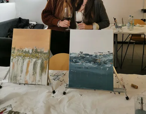 Art & wine painting course with wine seminar in Augsburg