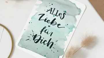 Card with handwritten text to express love