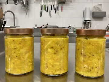 Golden turmeric sauerkraut