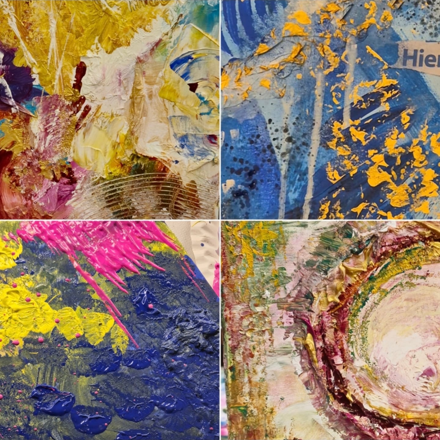 Freies, abstraktes Malen mit Acryl in Berlin