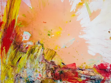 Colourful colours blend together to create abstract textures.