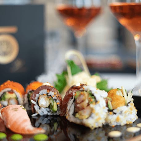 Wein Tasting München mit Sushi von GO by Steffen Henssler