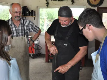 Blacksmith explaining
