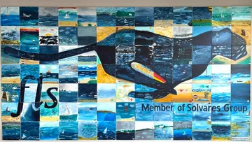 Collage aus blauen Bildern zeigt Wasser- und Bootsmotive.
