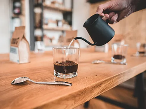 Pour in coffee