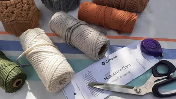 Premium macrame yarn made from recycled cotton