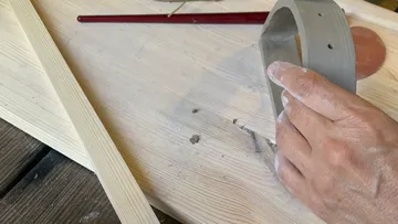 A handy cup is worked to shape it.