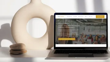 Laptop shows website with information on strengthening resilience.
