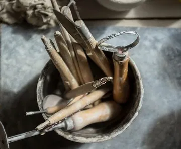 Tools in a container ready for use