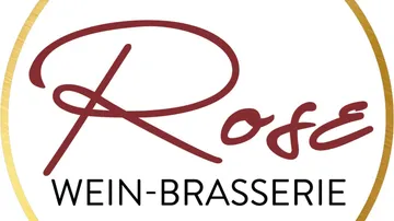 Rundes Logo mit Schriftzug „Rosé Wein-Brasserie“.