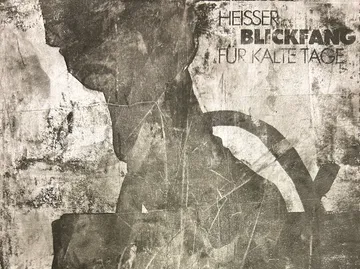 Abstract poster with German text on texture.